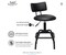 Adjustable Height Bar Stool, 360 Degree Swivel, Modern Guitar Stool with PU Leather Cushion, Heavy Duty Steel Frame for Bar, Shop, and Music, Garage, Black